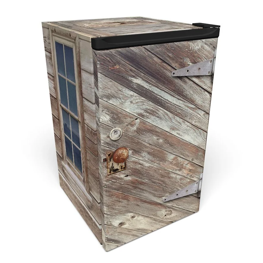 Ghost Town Shed Mini Fridge Wrap